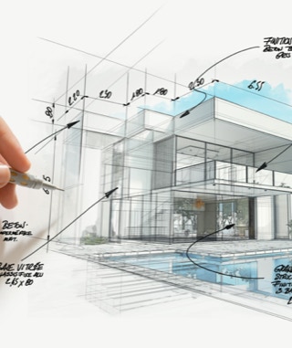 Annotation de plan d'architecte